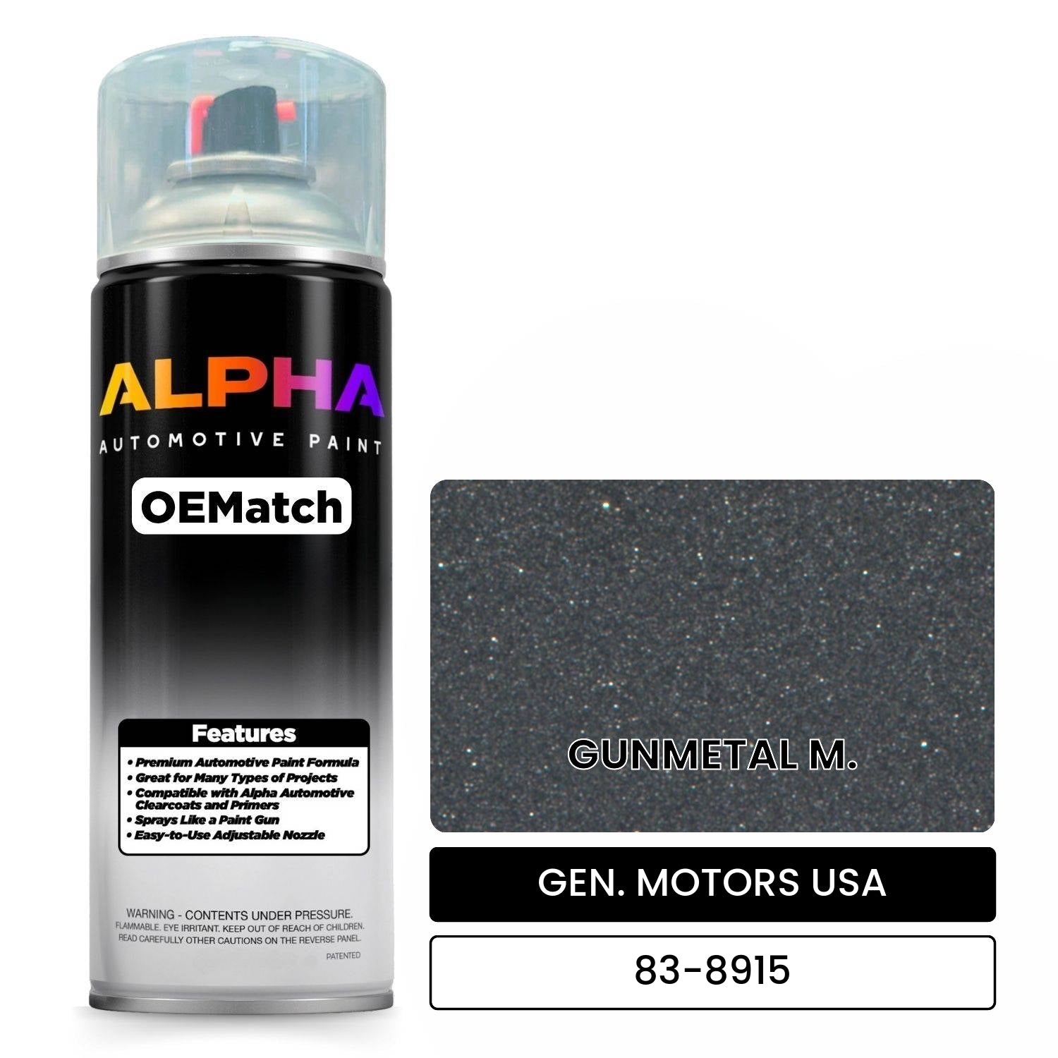 GEN. MOTORS USA GUNMETAL M. 83-8915 OEMatch Spraycan