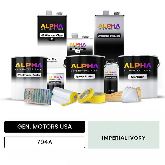 GEN. MOTORS USA IMPERIAL IVORY 794A OEMatch Vehicle Paint Kit