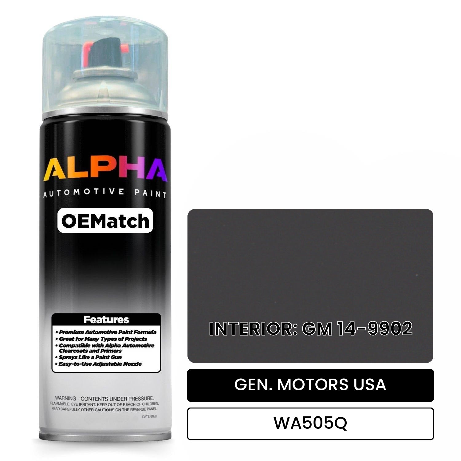 GEN. MOTORS USA INTERIOR: GM 14-9902 WA505Q OEMatch Spraycan