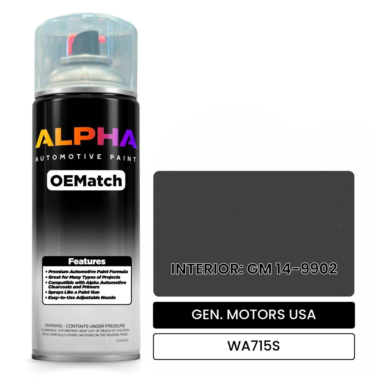 GEN. MOTORS USA INTERIOR: GM 14-9902 WA715S OEMatch Spraycan