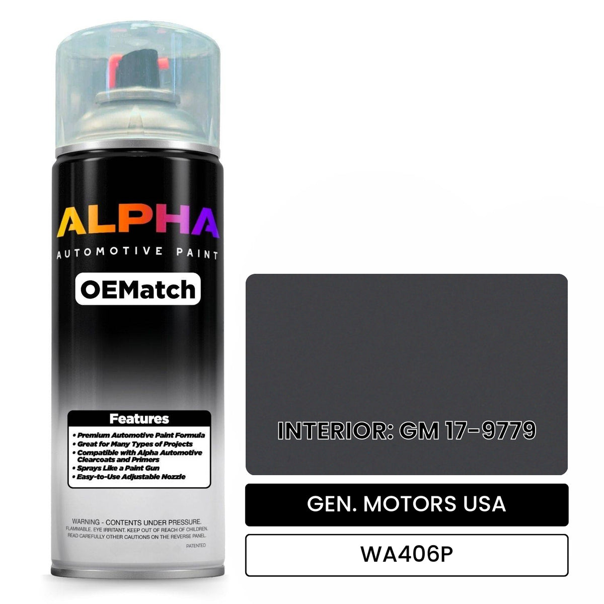 GEN. MOTORS USA INTERIOR: GM 17-9779 WA406P OEMatch Spraycan