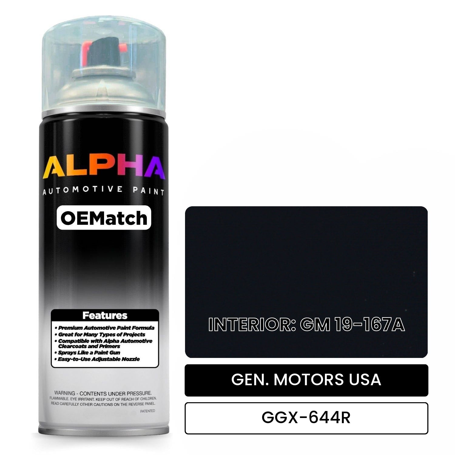 GEN. MOTORS USA INTERIOR: GM 19-167A GGX-644R OEMatch Spraycan