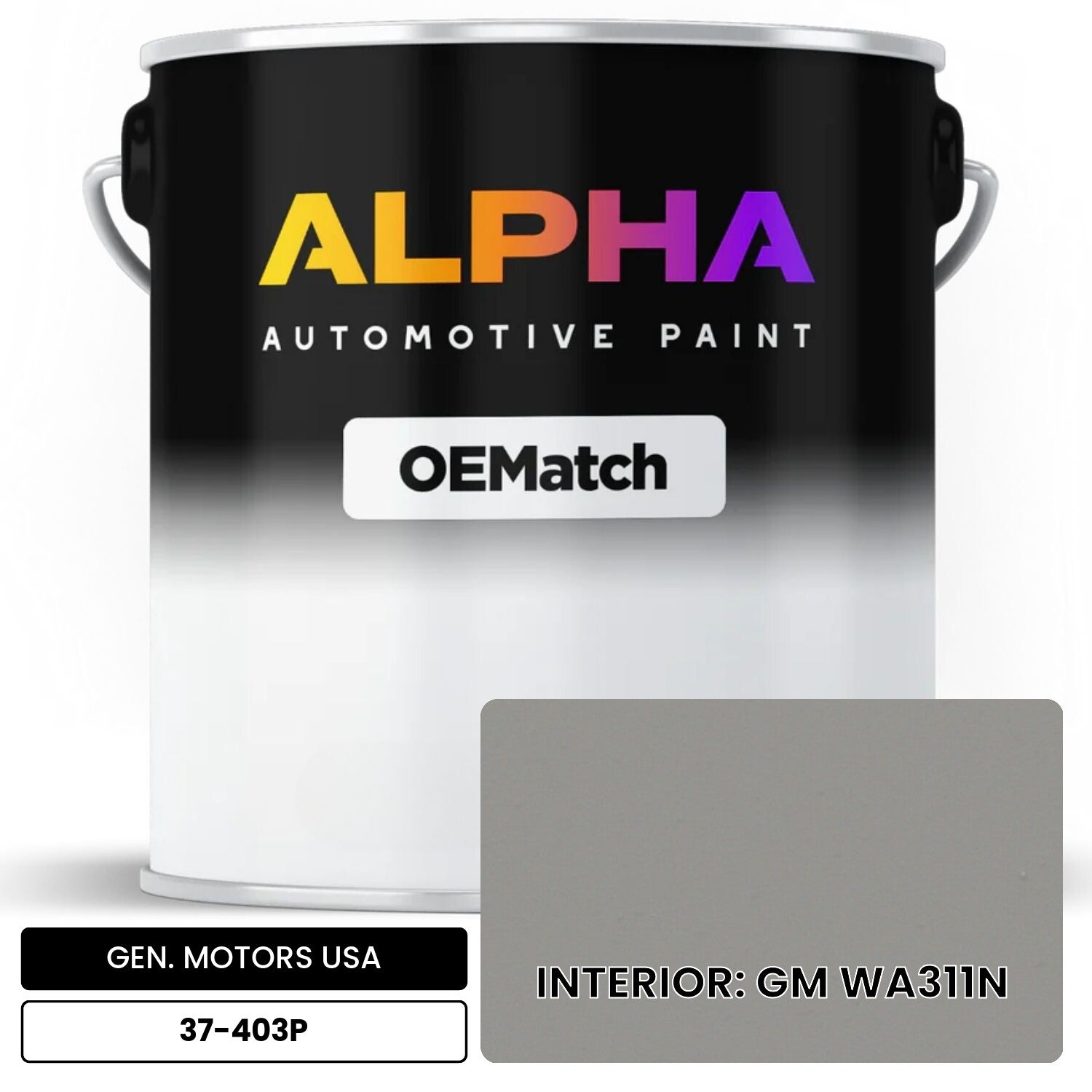 GEN. MOTORS USA INTERIOR: GM WA311N 37-403P OEMatch Basecoat
