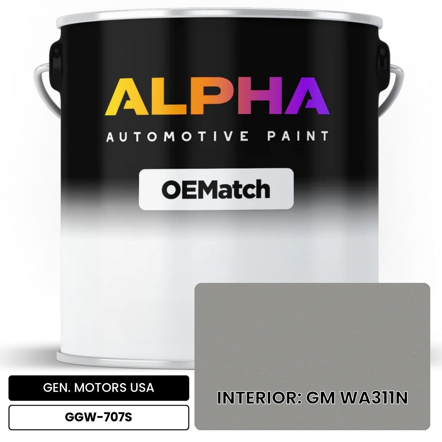GEN. MOTORS USA INTERIOR: GM WA311N GGW-707S OEMatch Basecoat