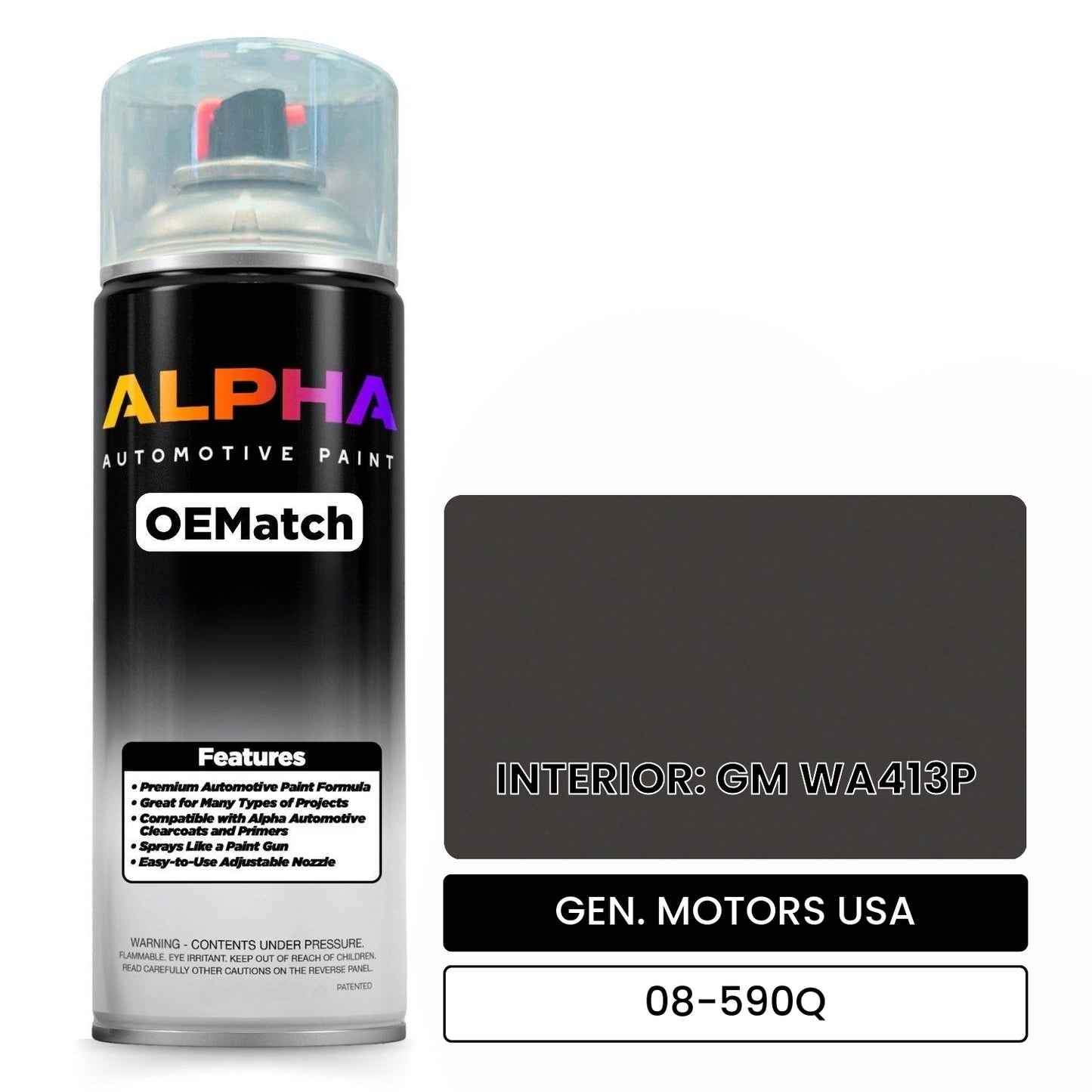 GEN. MOTORS USA INTERIOR: GM WA413P 08-590Q OEMatch Spraycan