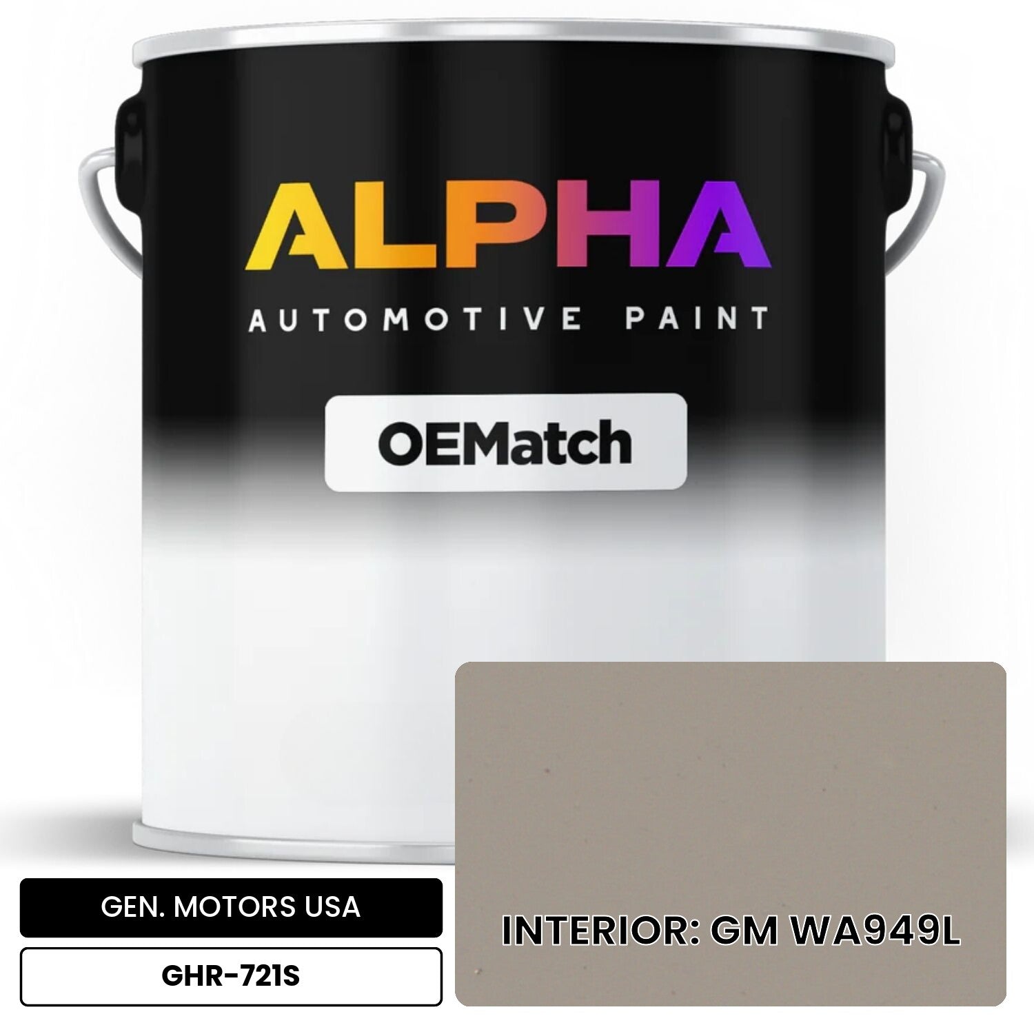 GEN. MOTORS USA INTERIOR: GM WA949L GHR-721S OEMatch Basecoat