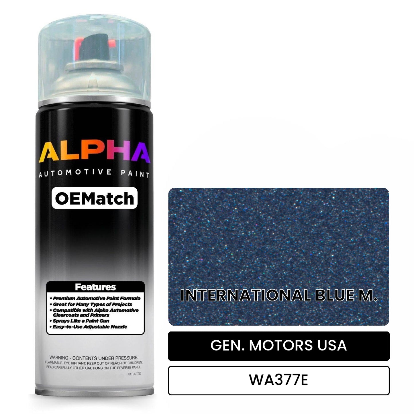 GEN. MOTORS USA INTERNATIONAL BLUE M. WA377E OEMatch Spraycan
