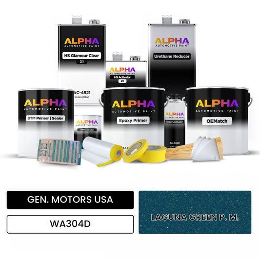GEN. MOTORS USA LAGUNA GREEN P. M. WA304D OEMatch Vehicle Paint Kit