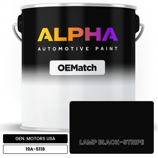 GEN. MOTORS USA LAMP BLACK-STRIPE 19A-5118 OEMatch Basecoat