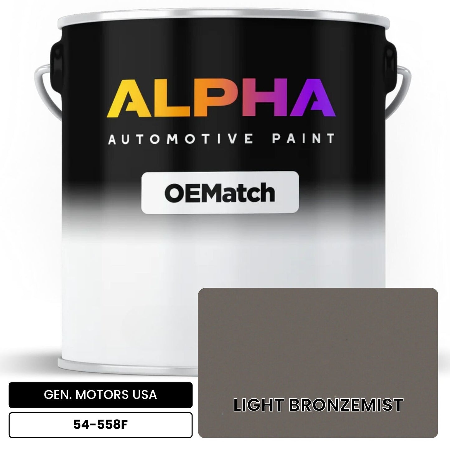 GEN. MOTORS USA LIGHT BRONZEMIST 54-558F OEMatch Basecoat
