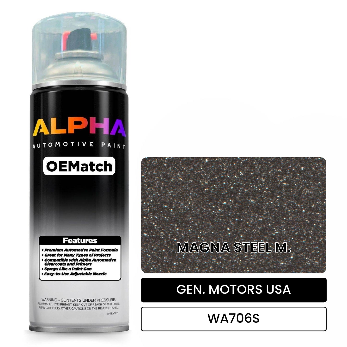 GEN. MOTORS USA MAGNA STEEL M. WA706S OEMatch Spraycan