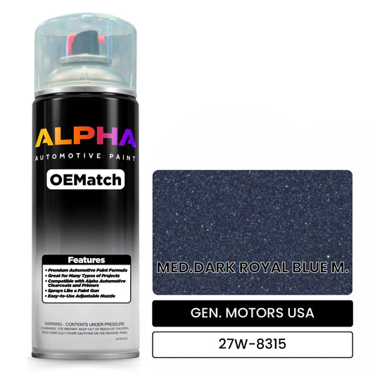 GEN. MOTORS USA MED.DARK ROYAL BLUE M. 27W-8315 OEMatch Spraycan