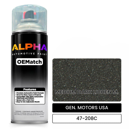 GEN. MOTORS USA MEDIUM DARK LICHEN M. 47-208C OEMatch Spraycan