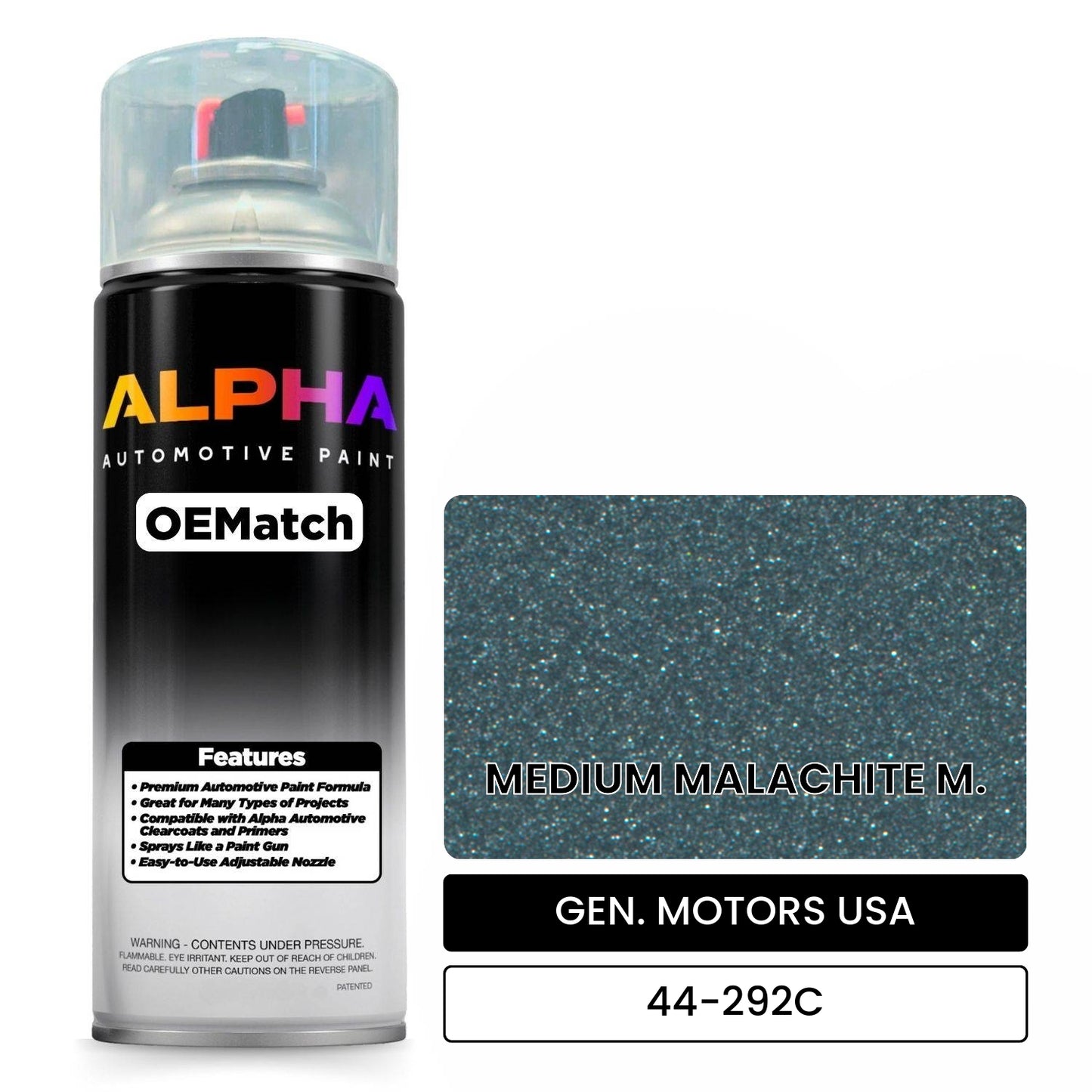 GEN. MOTORS USA MEDIUM MALACHITE M. 44-292C OEMatch Spraycan