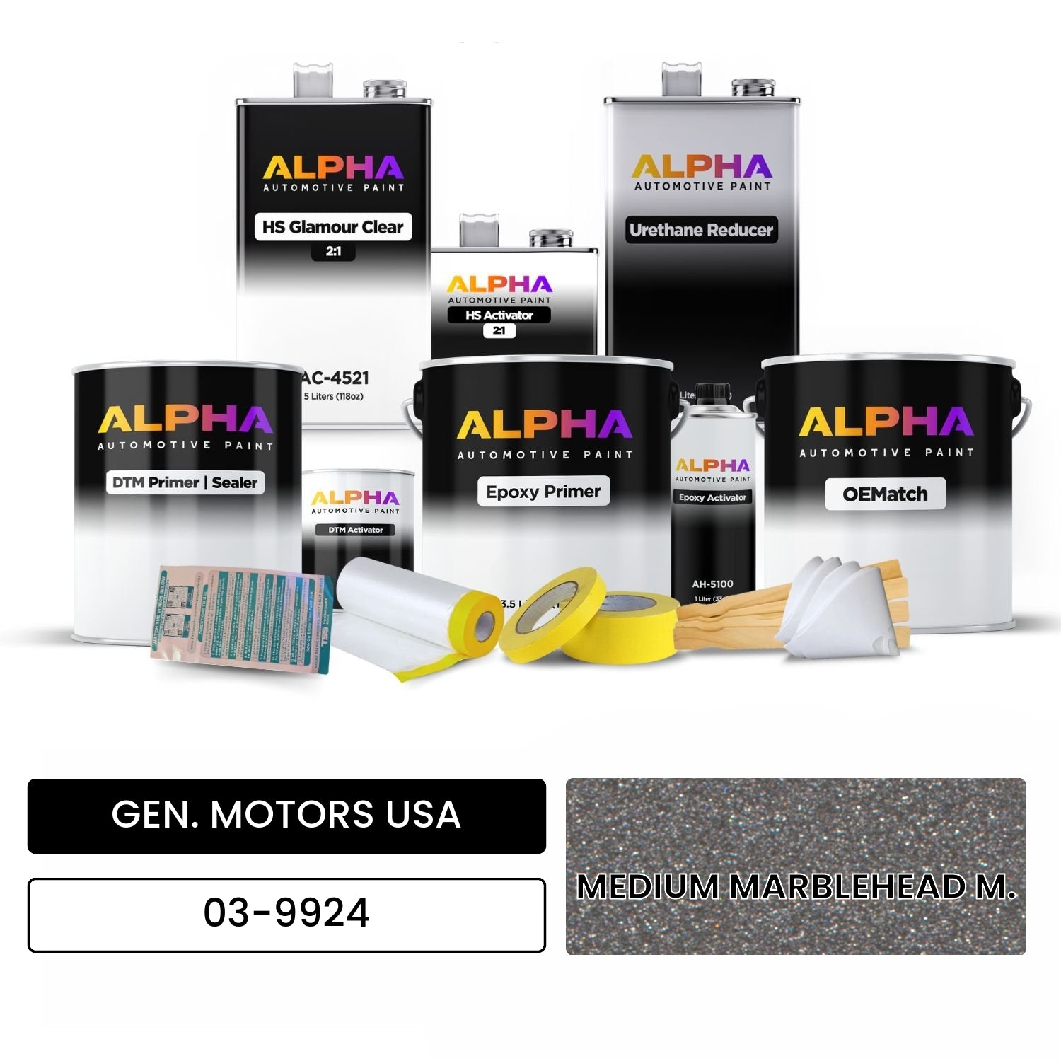 GEN. MOTORS USA MEDIUM MARBLEHEAD M. 03-9924 OEMatch Vehicle Paint Kit