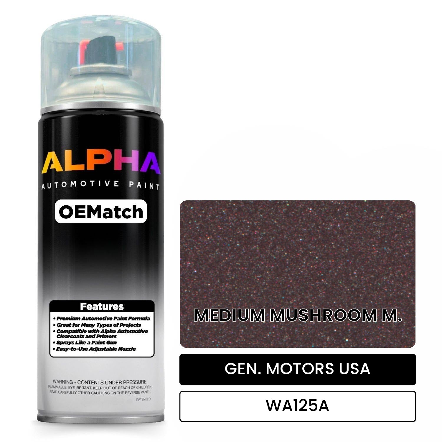 GEN. MOTORS USA MEDIUM MUSHROOM M. WA125A OEMatch Spraycan