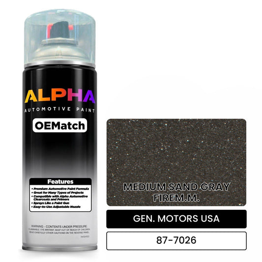 GEN. MOTORS USA MEDIUM SAND GRAY FIREM.M. 87-7026 OEMatch Spraycan