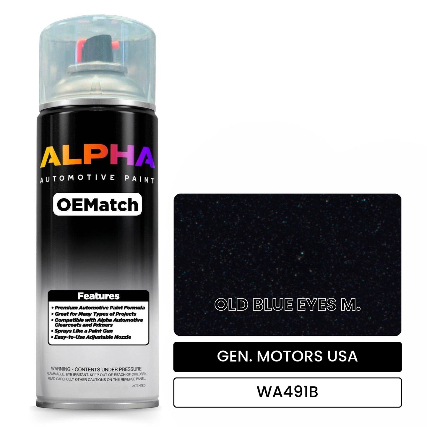 GEN. MOTORS USA OLD BLUE EYES M. WA491B OEMatch Spraycan