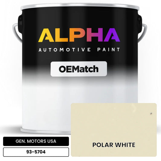 GEN. MOTORS USA POLAR WHITE 93-5704 OEMatch Basecoat