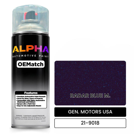 GEN. MOTORS USA RADAR BLUE M. 21-9018 OEMatch Spraycan