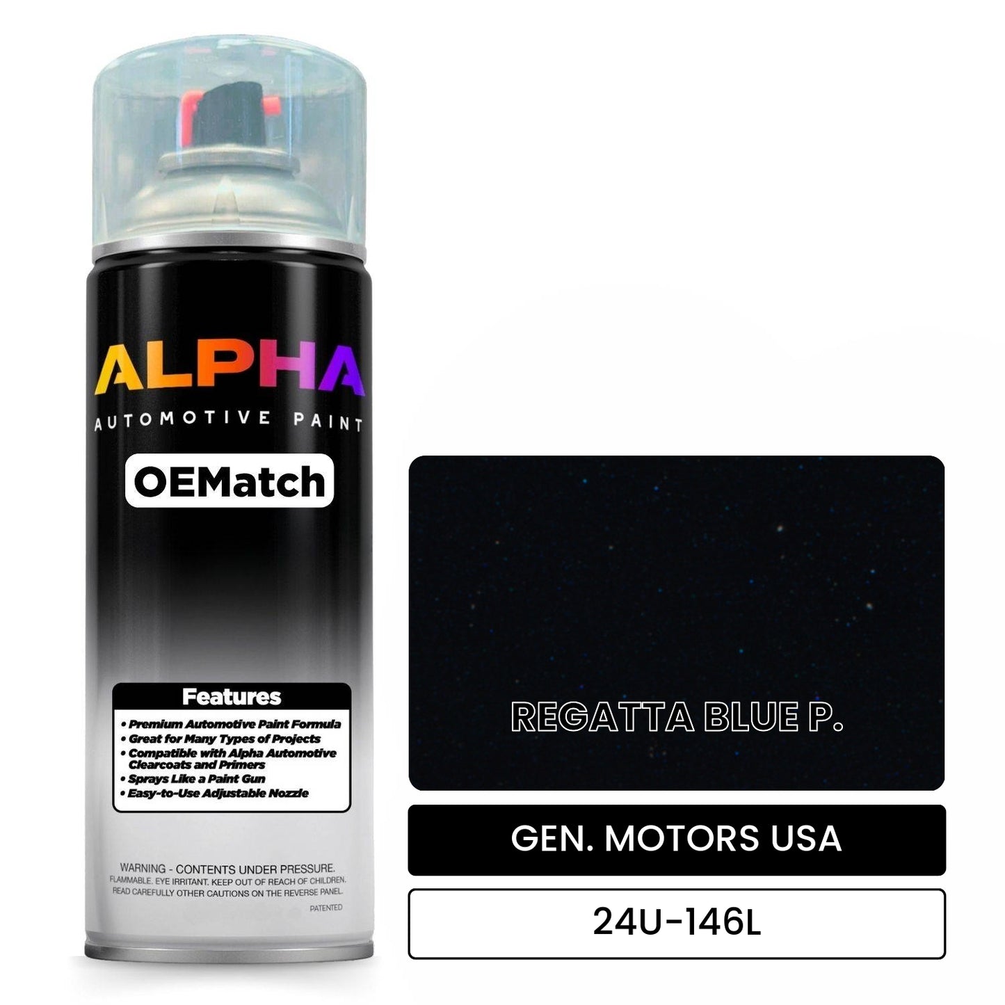 GEN. MOTORS USA REGATTA BLUE P. 24U-146L OEMatch Spraycan