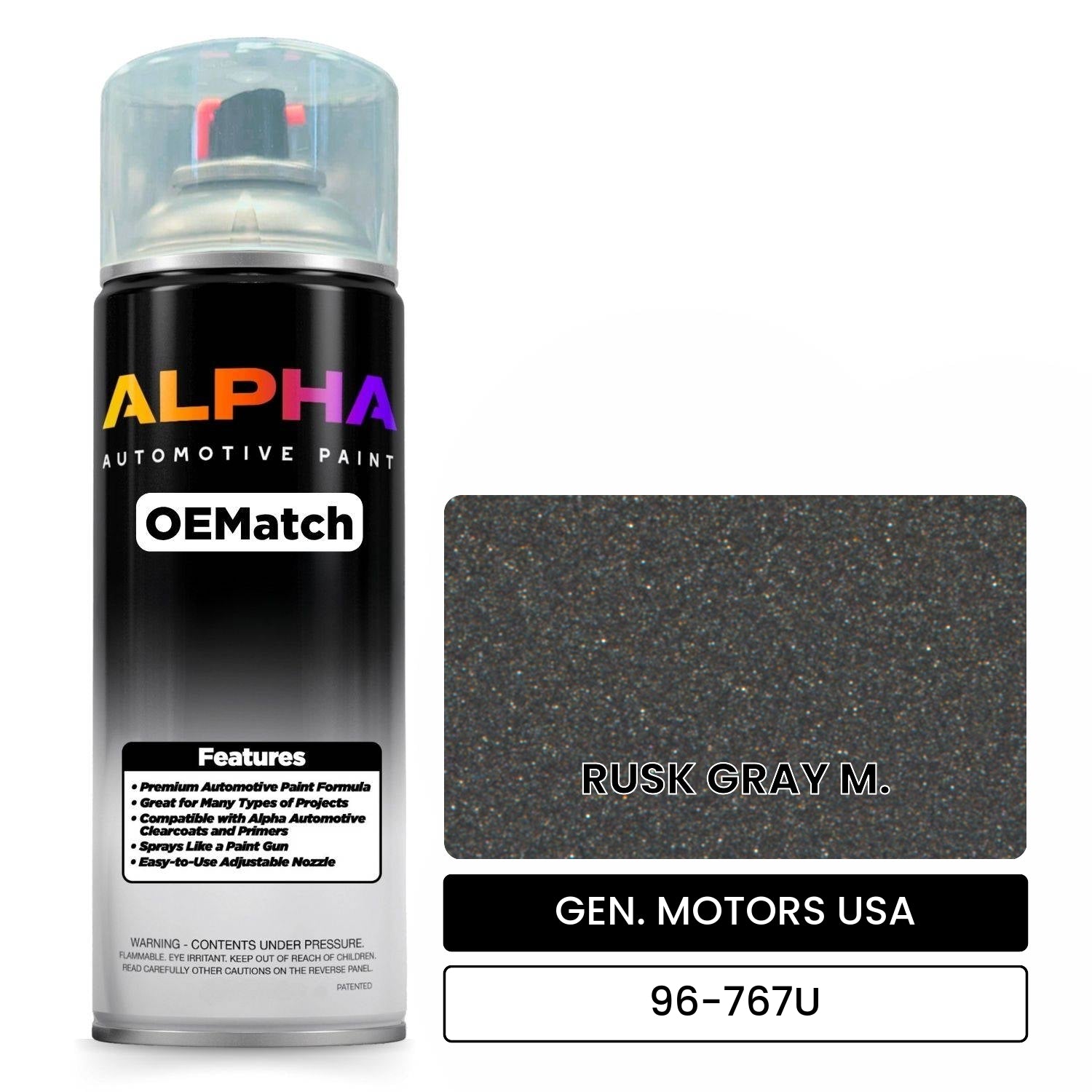 GEN. MOTORS USA RUSK GRAY M. 96-767U OEMatch Spraycan