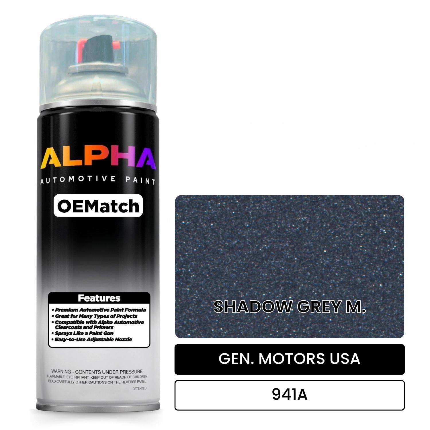GEN. MOTORS USA SHADOW GREY M. 941A OEMatch Spraycan