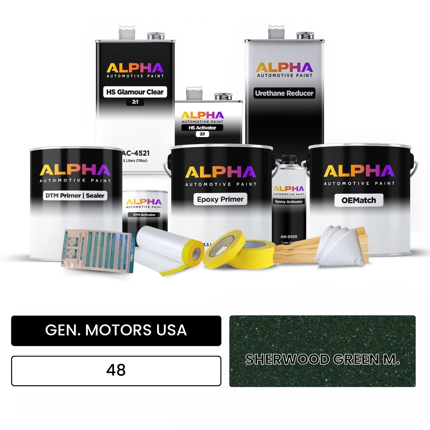 GEN. MOTORS USA SHERWOOD GREEN M. 48 OEMatch Vehicle Paint Kit