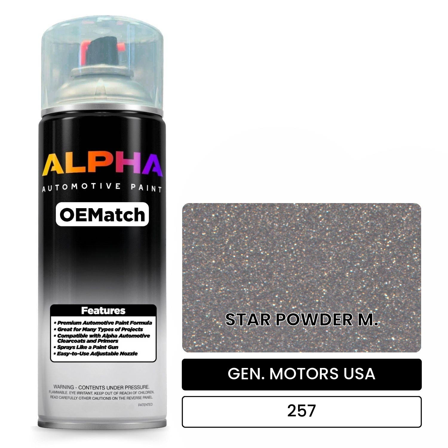 GEN. MOTORS USA STAR POWDER M. 257 OEMatch Spraycan