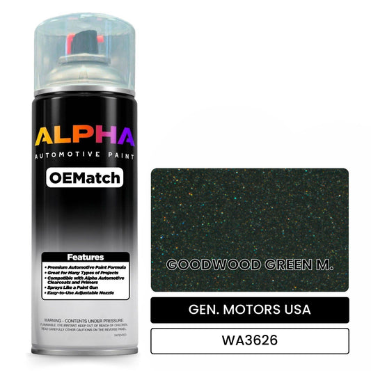 GEN. MOTORS USA GOODWOOD GREEN M. WA3626 OEMatch Spraycan