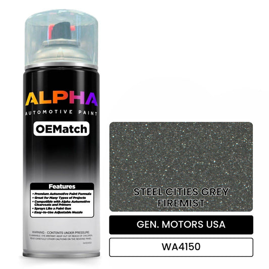 GEN. MOTORS USA STEEL CITIES GREY FIREMIST WA4150 OEMatch Spraycan