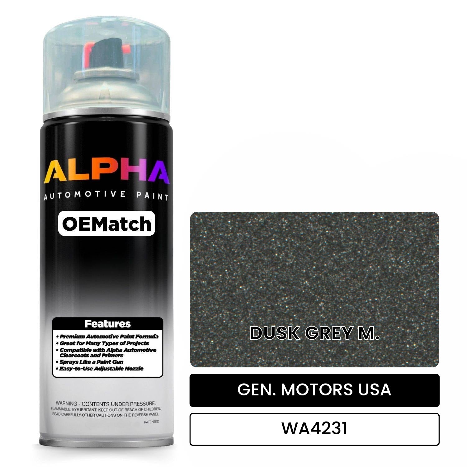 GEN. MOTORS USA DUSK GREY M. WA4231 OEMatch Spraycan