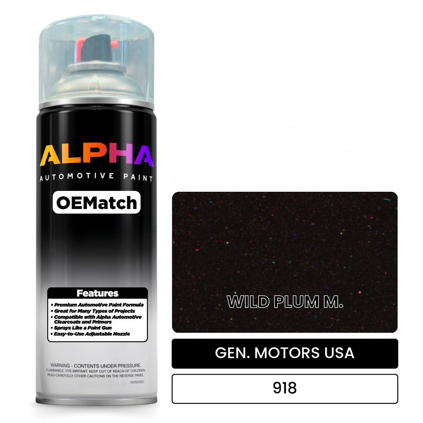 GEN. MOTORS USA WILD PLUM M. 918 OEMatch Spraycan