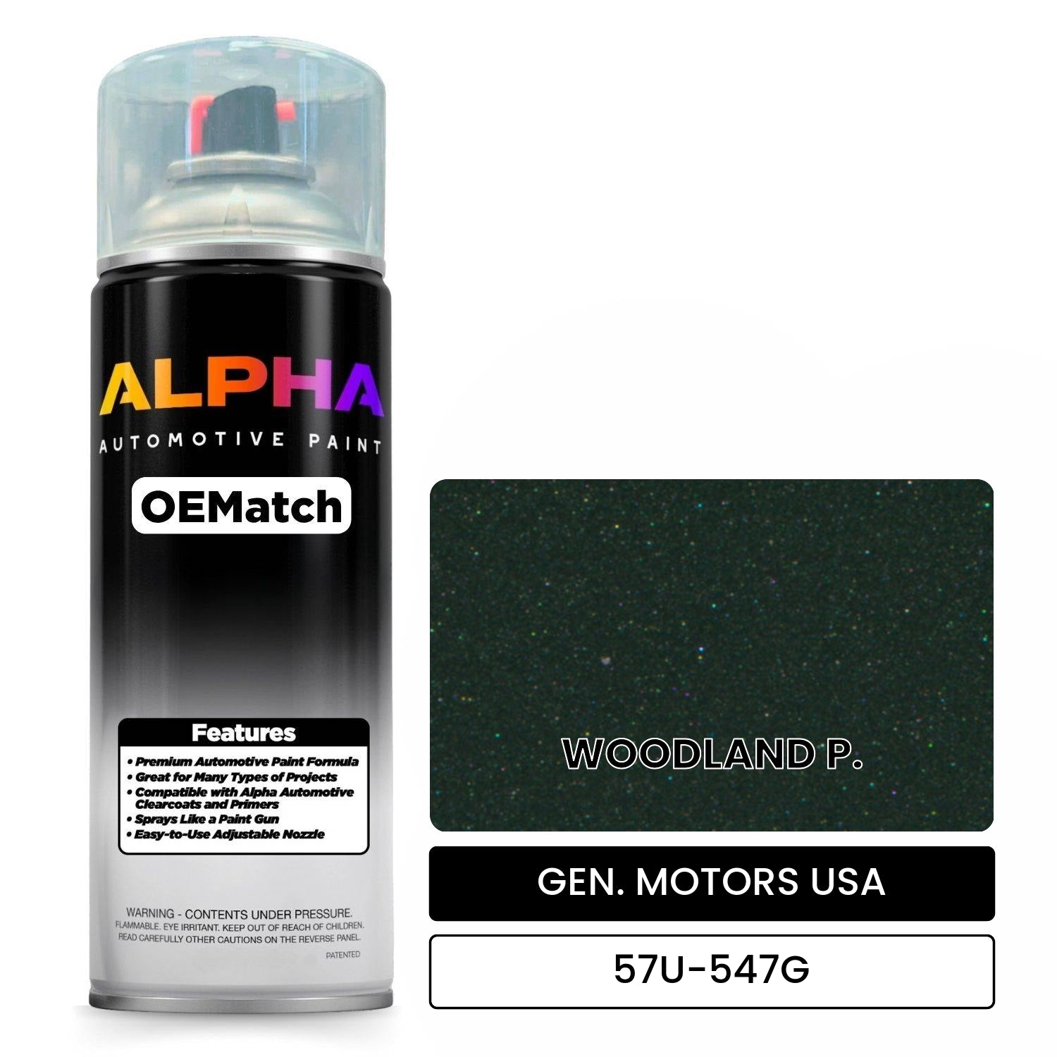 GEN. MOTORS USA WOODLAND P. 57U-547G OEMatch Spraycan