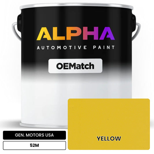 GEN. MOTORS USA YELLOW 52M OEMatch Basecoat