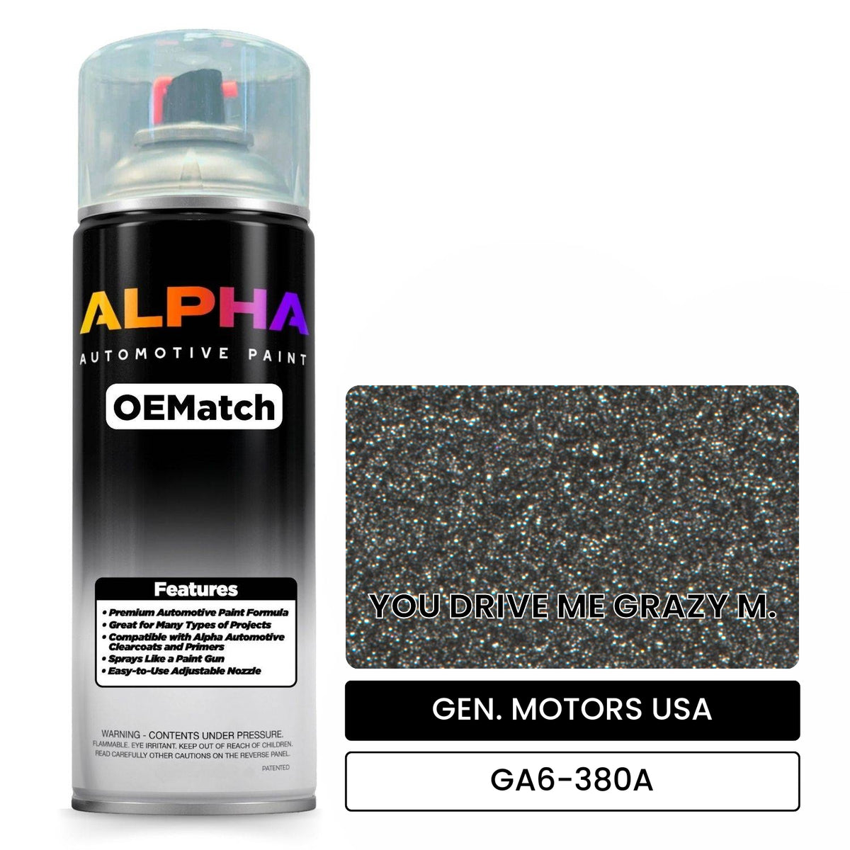 GEN. MOTORS USA YOU DRIVE ME GRAZY M. GA6-380A OEMatch Spraycan