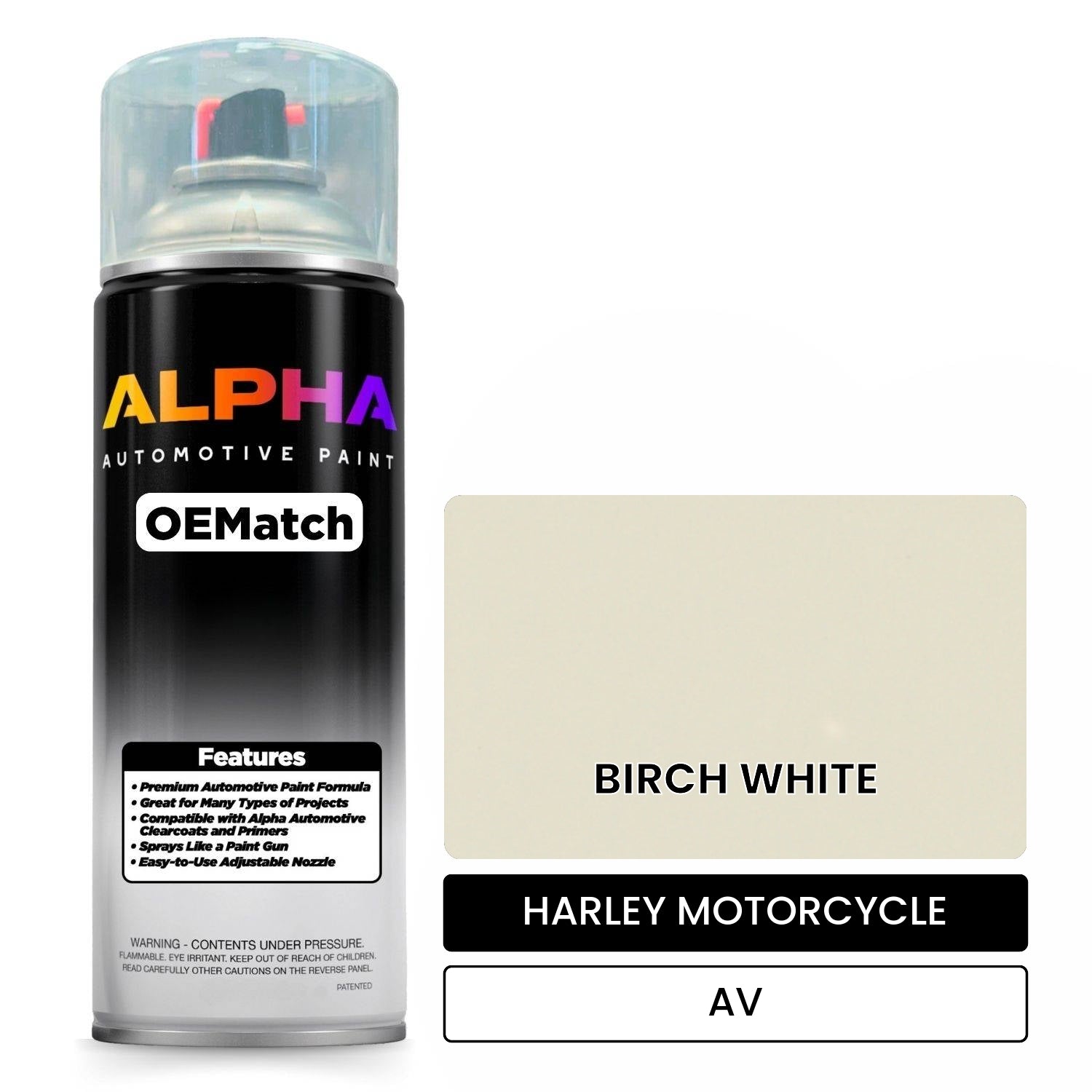 HARLEY MOTORCYCLE BIRCH WHITE AV OEMatch Spraycan