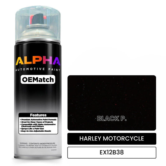 HARLEY MOTORCYCLE BLACK P. EX12B38 OEMatch Spraycan