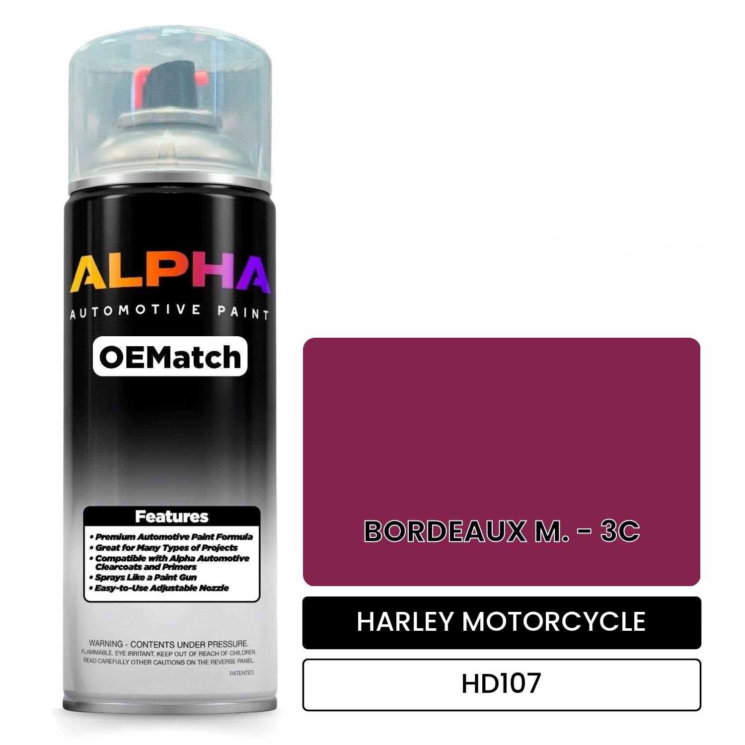 HARLEY MOTORCYCLE BORDEAUX M. - 3C HD107 OEMatch Spraycan