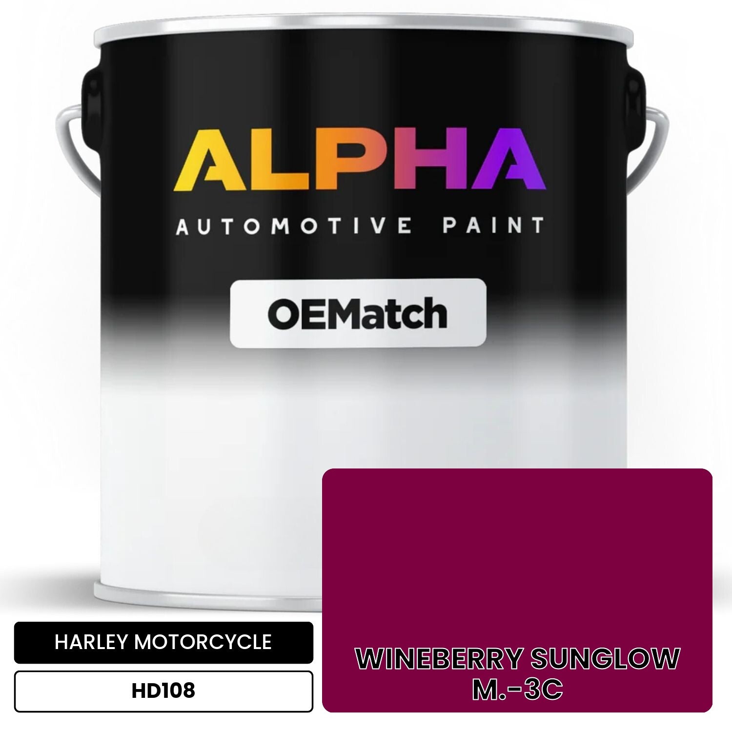 HARLEY MOTORCYCLE WINEBERRY SUNGLOW M.-3C HD108 OEMatch Basecoat