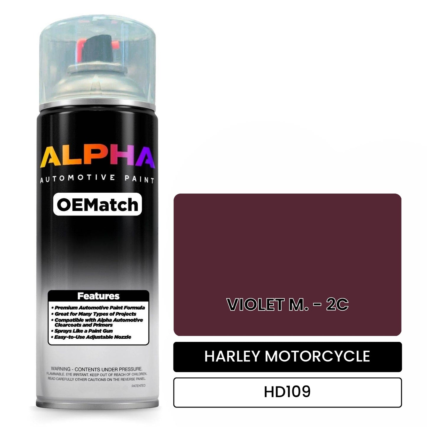 HARLEY MOTORCYCLE VIOLET M. - 2C HD109 OEMatch Spraycan