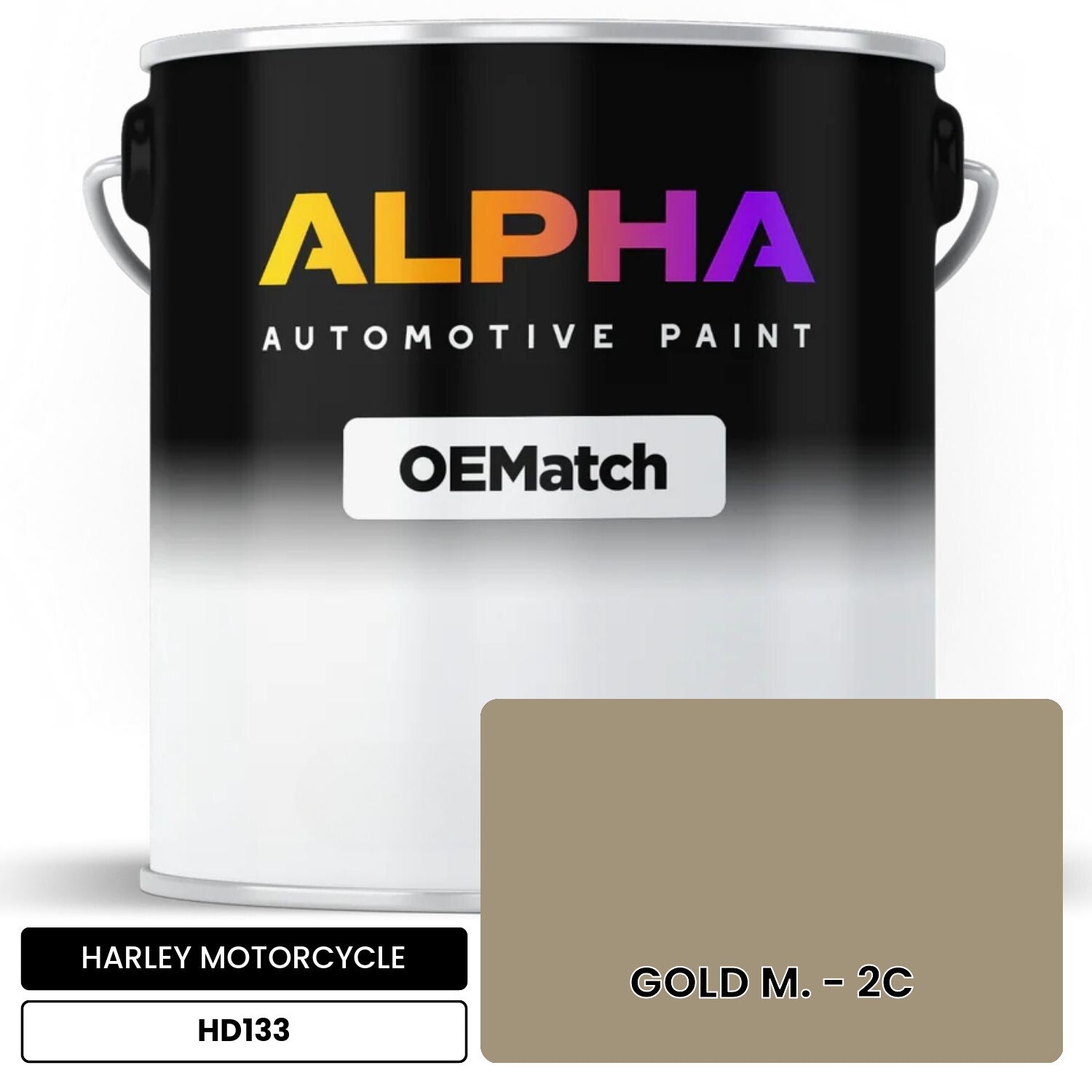 HARLEY MOTORCYCLE GOLD M. - 2C HD133 OEMatch Basecoat