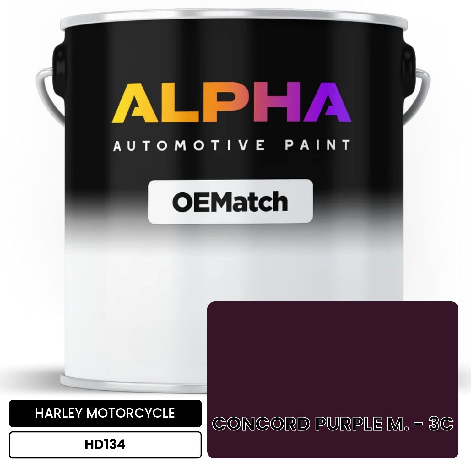 HARLEY MOTORCYCLE CONCORD PURPLE M. - 3C HD134 OEMatch Basecoat