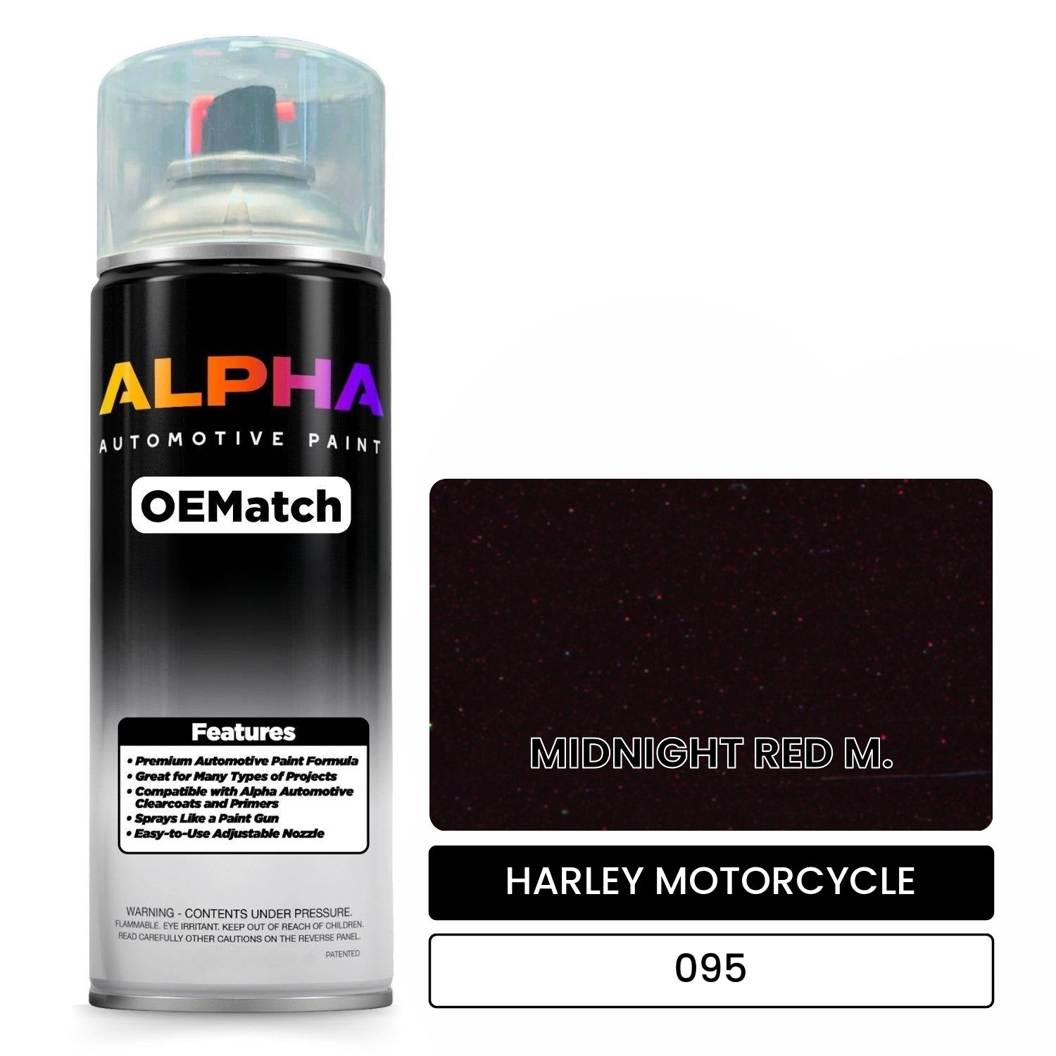 HARLEY MOTORCYCLE MIDNIGHT RED M. 095 OEMatch Spraycan