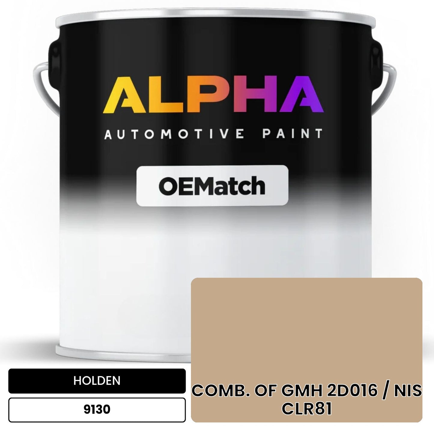 HOLDEN COMB. OF GMH 2D016 / NIS CLR81 9130 OEMatch Basecoat