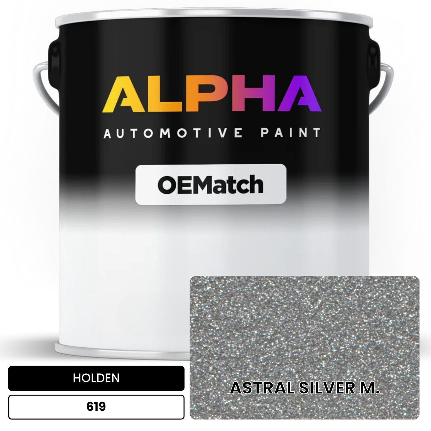 HOLDEN ASTRAL SILVER M. 619 OEMatch Basecoat