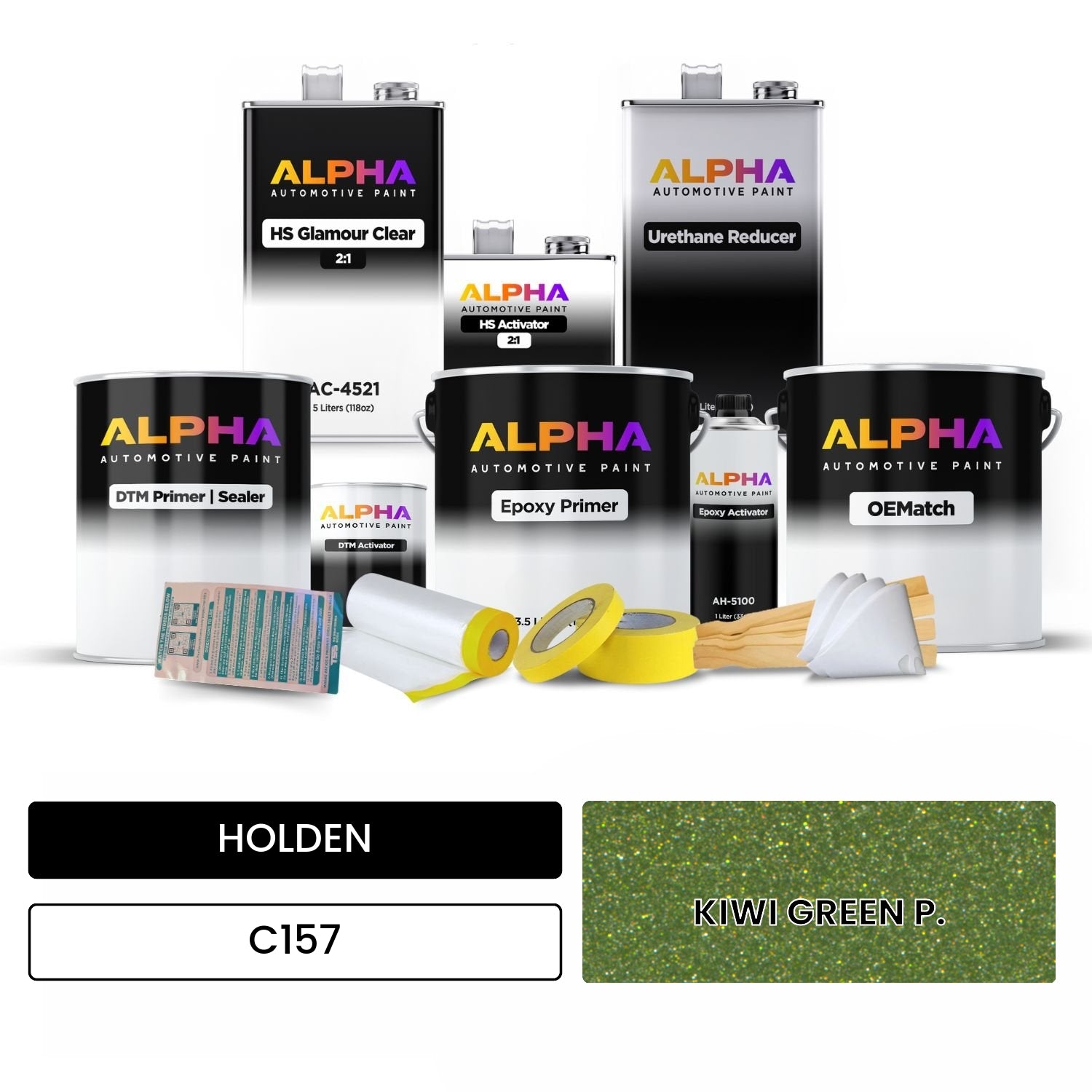 HOLDEN KIWI GREEN P. C157 OEMatch Vehicle Paint Kit