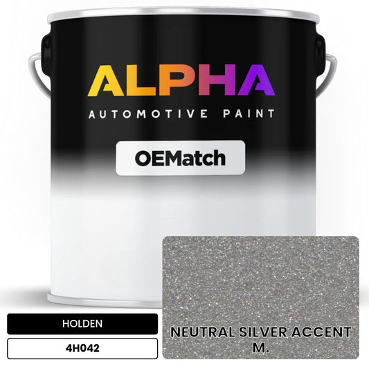 HOLDEN NEUTRAL SILVER ACCENT M. 4H042 OEMatch Basecoat