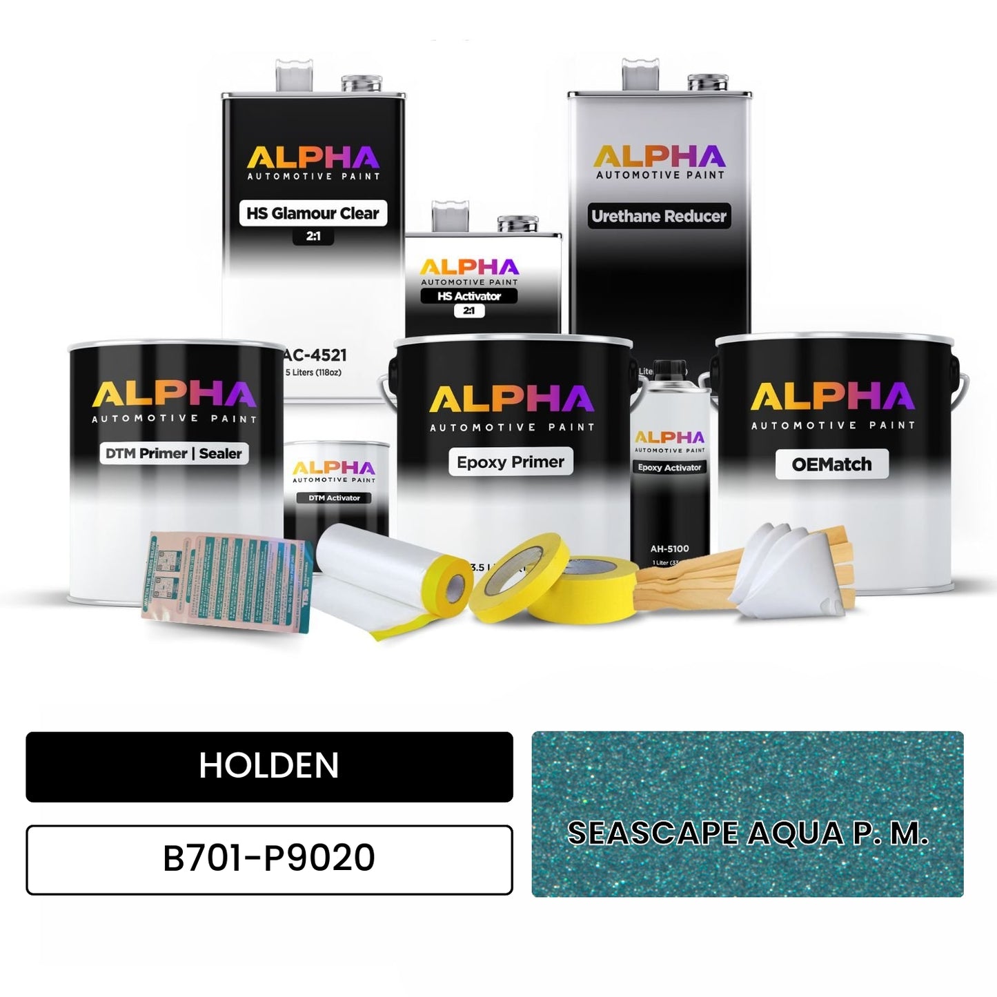HOLDEN SEASCAPE AQUA P. M. B701-P9020 OEMatch Vehicle Paint Kit