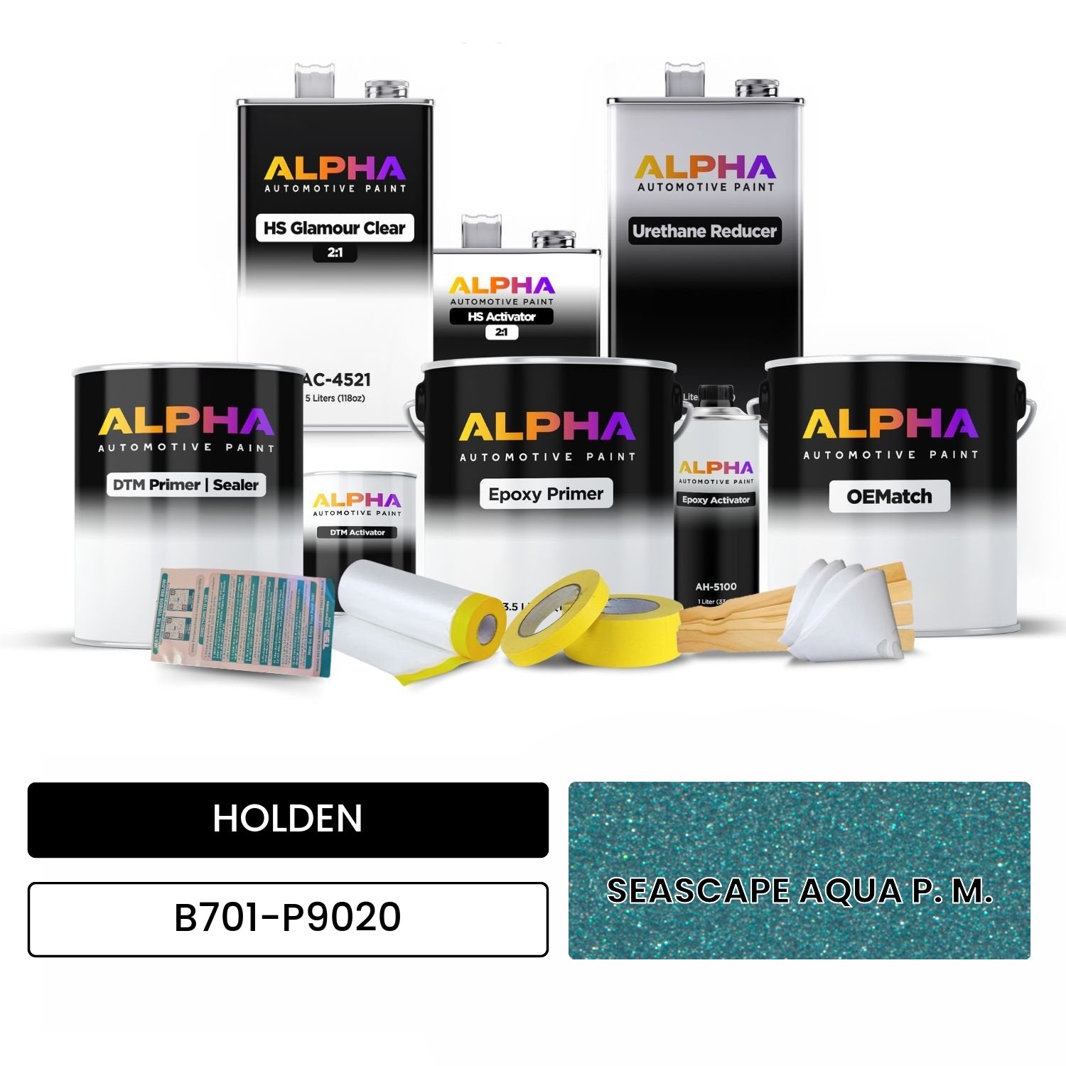 HOLDEN SEASCAPE AQUA P. M. B701-P9020 OEMatch Vehicle Paint Kit
